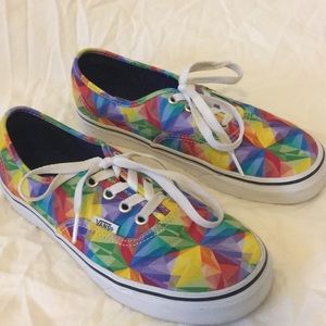 Never worn women’s abstract lace up vans